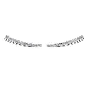 925 Silver Geometric Line Earrings